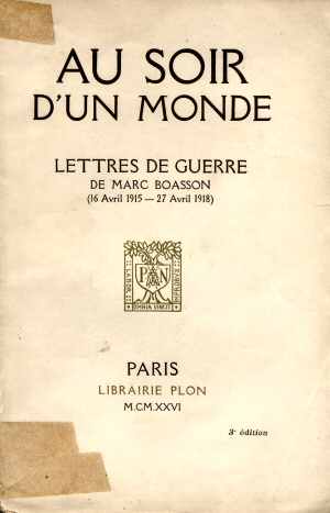 Au Soir d'un Monde (M. Boasson - Ed. 1926)